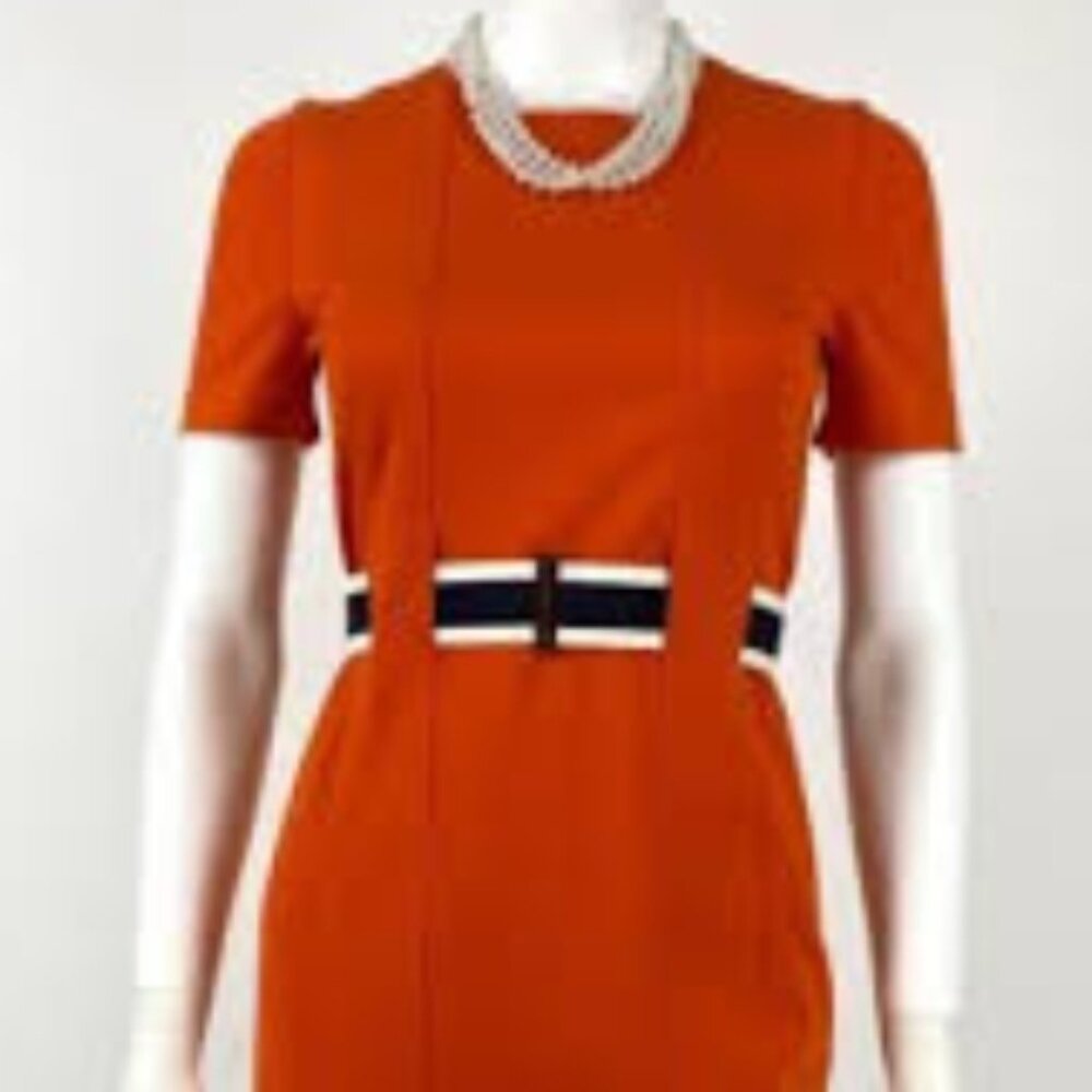 Akris Punto Bold Orange Midi Dress - Picture 7 of 15